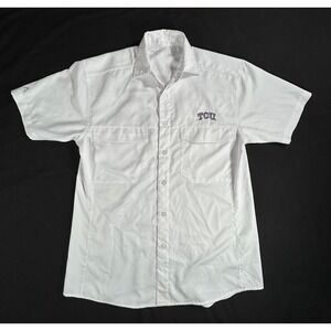 Antigua Texas Christian University Button Up Short Sleeve Shirt‎ Men's Small